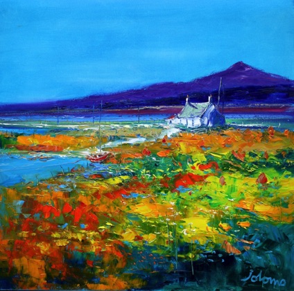 Evening gloaming on the Machair South Uist 24x24